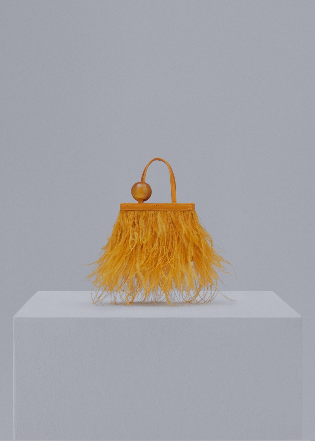 Leather bag with feather trim - Article without model