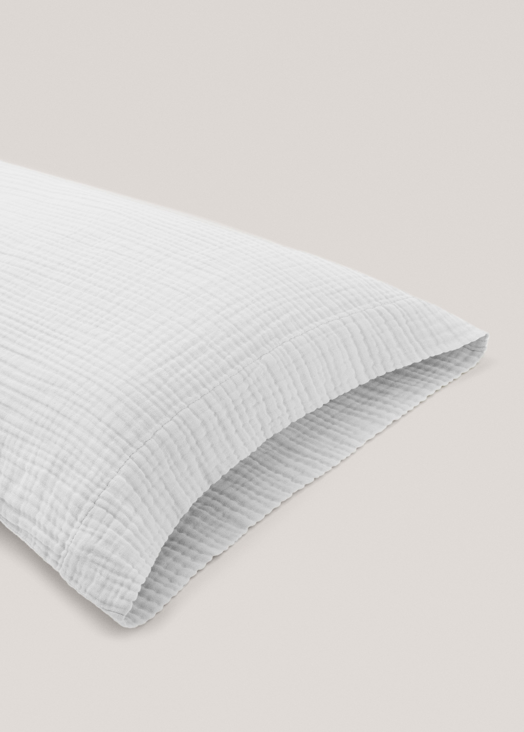 Cotton gauze pillowcase 45x110cm - Medium plane