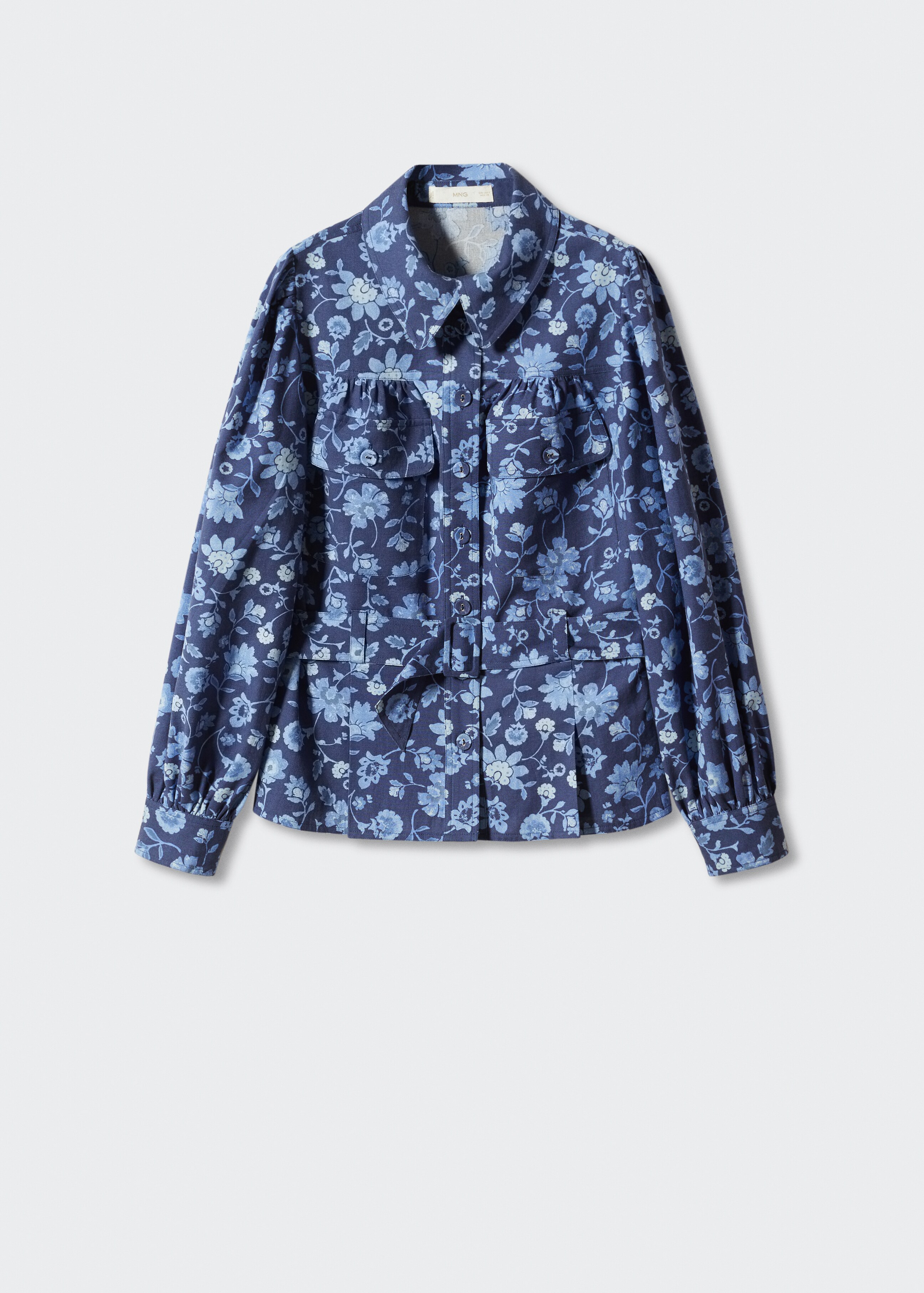Floral overshirt with belt - Article without model