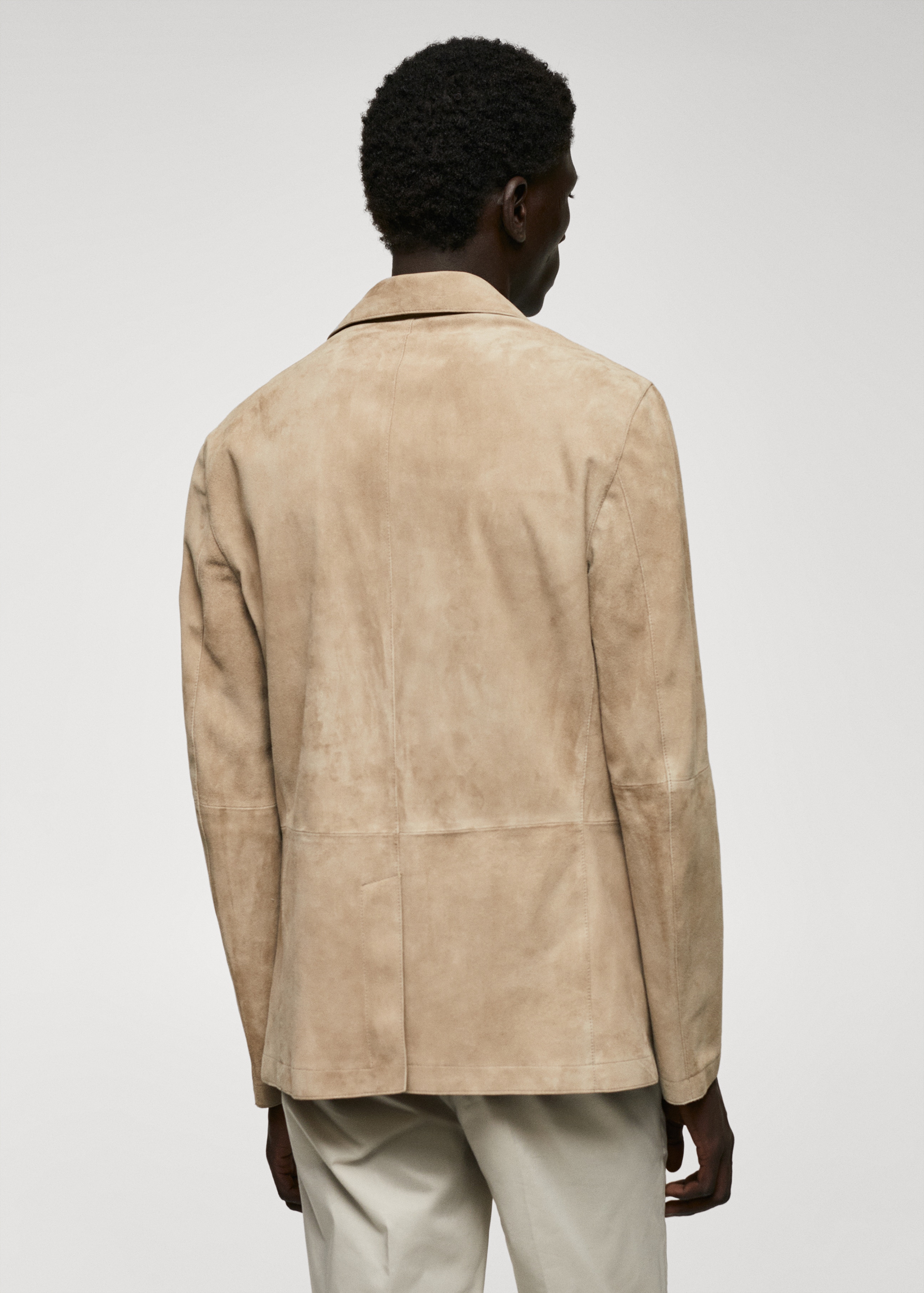 100% suede leather jacket - Reverse of the article