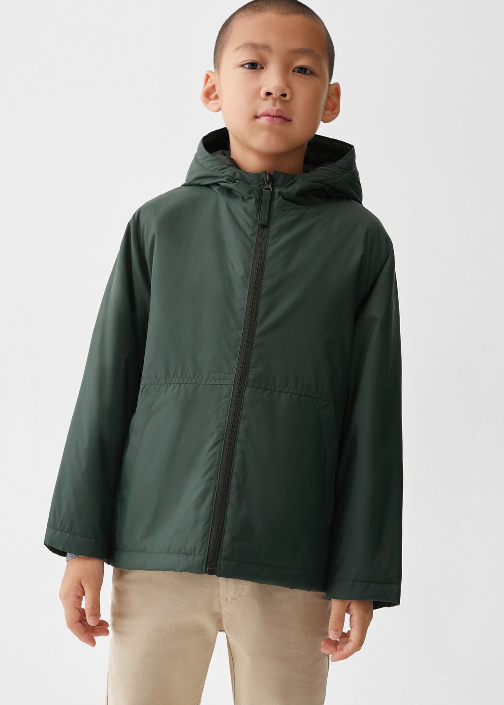 Hood quilted coat - Medium plane