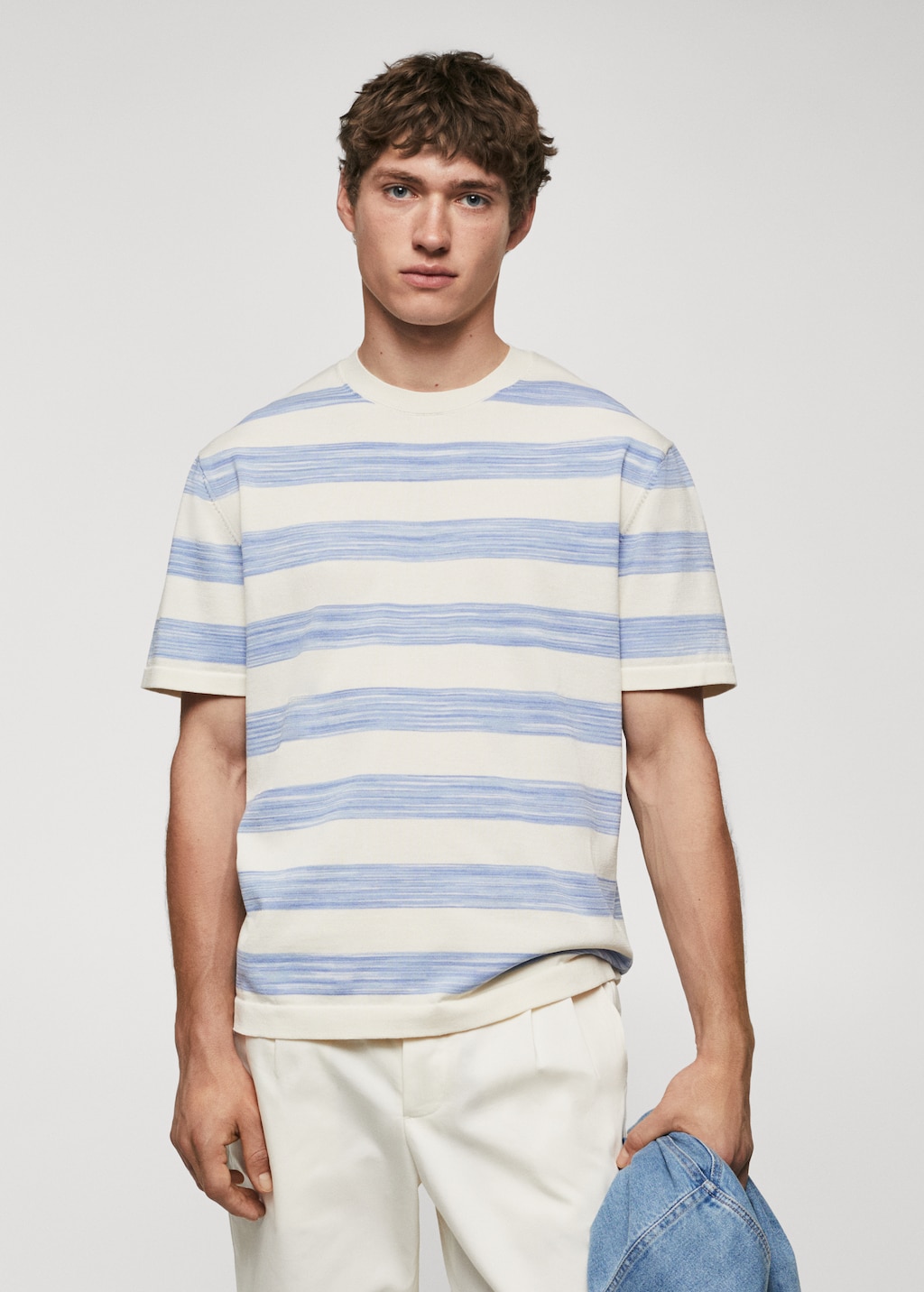 Striped jersey T-shirt - Medium plane