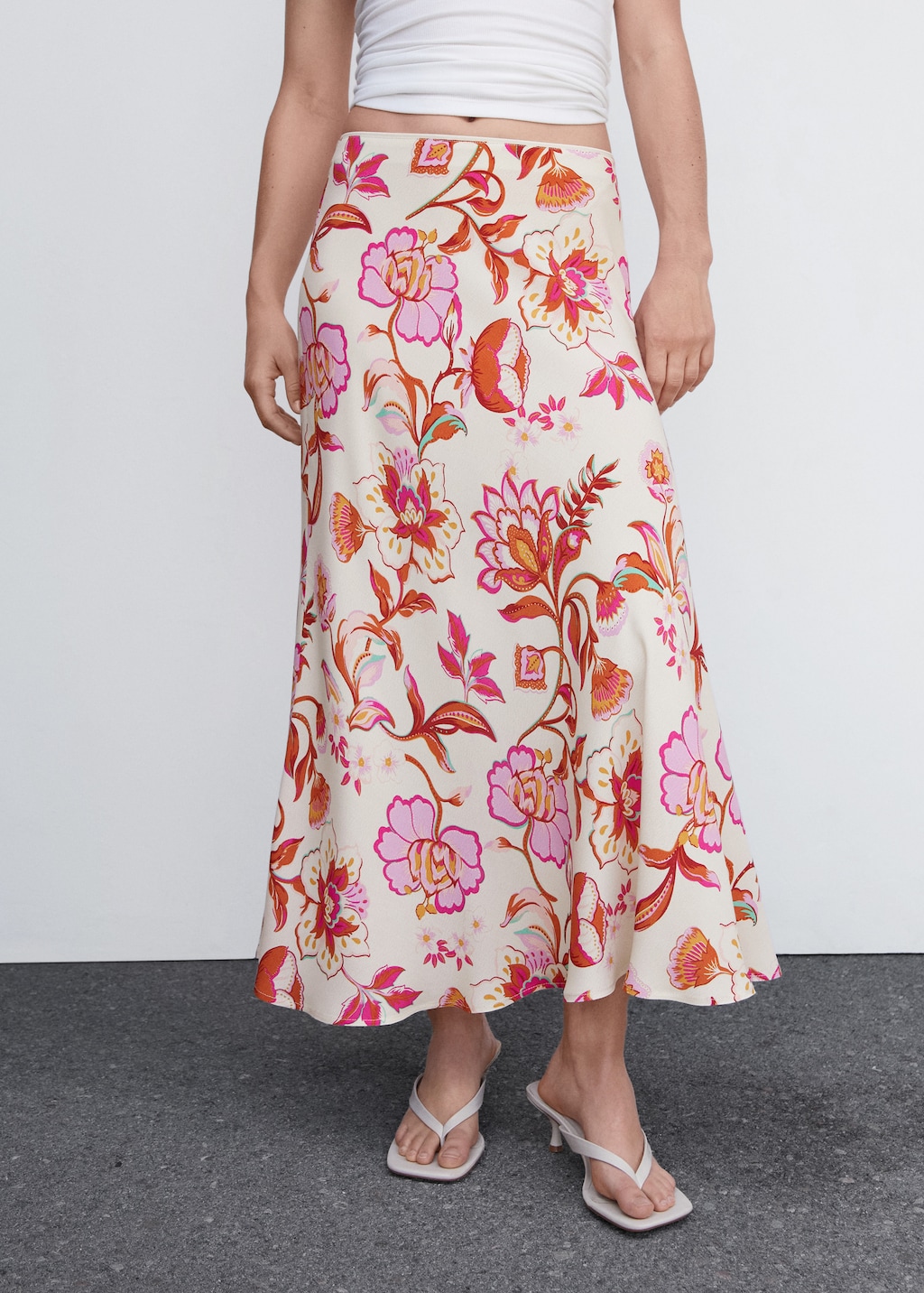 Floral long skirt - Medium plane