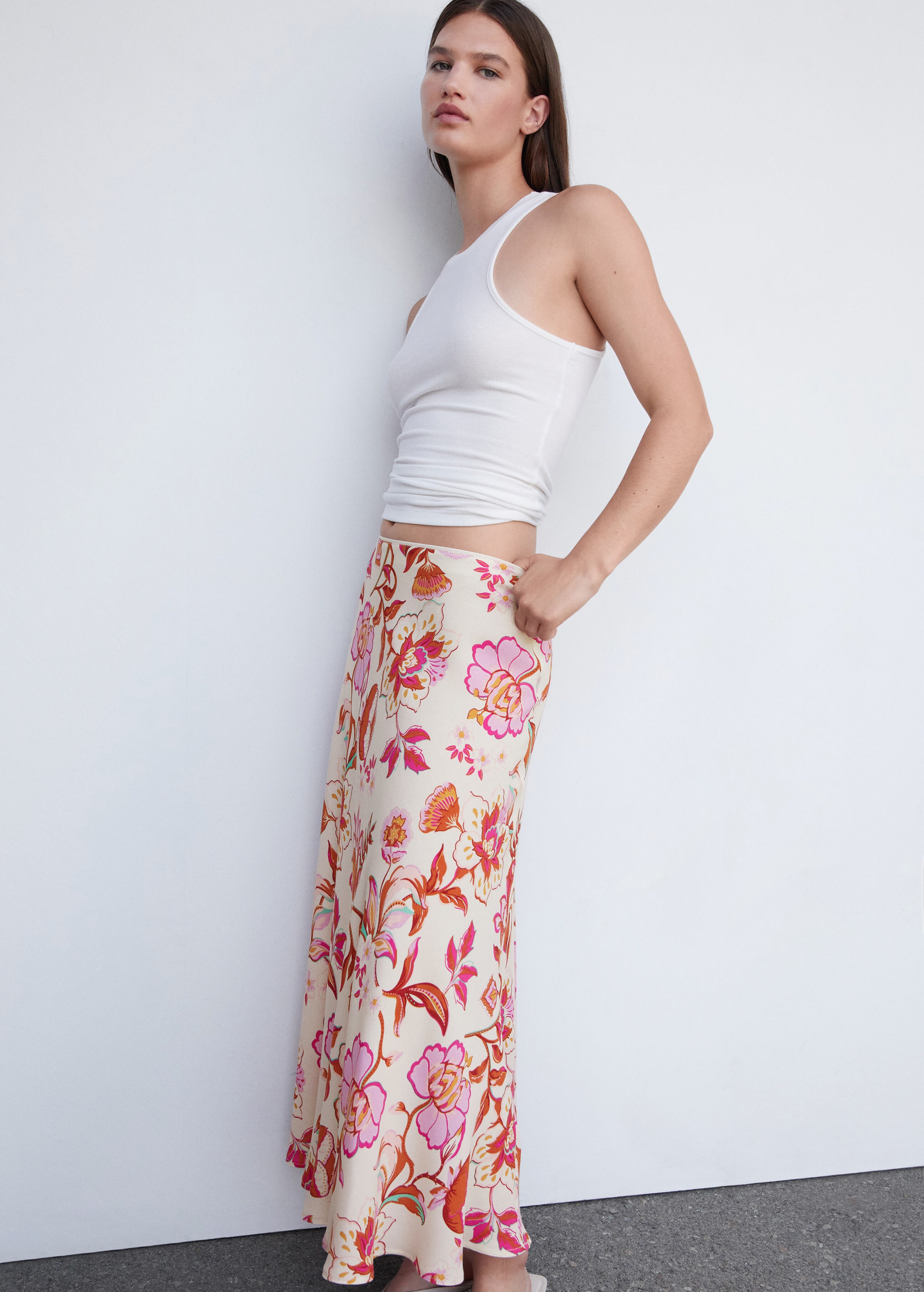 Floral long skirt - Details of the article 2
