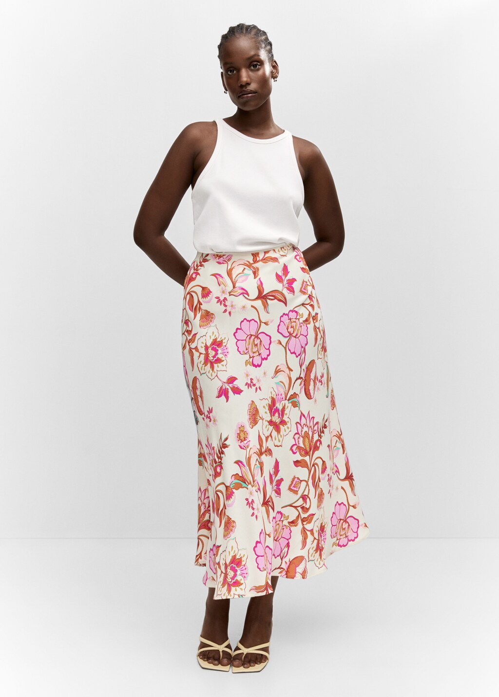 Floral long skirt - Details of the article 3