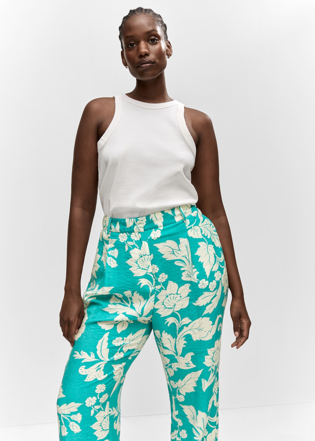 Printed straight trousers - Details of the article 5