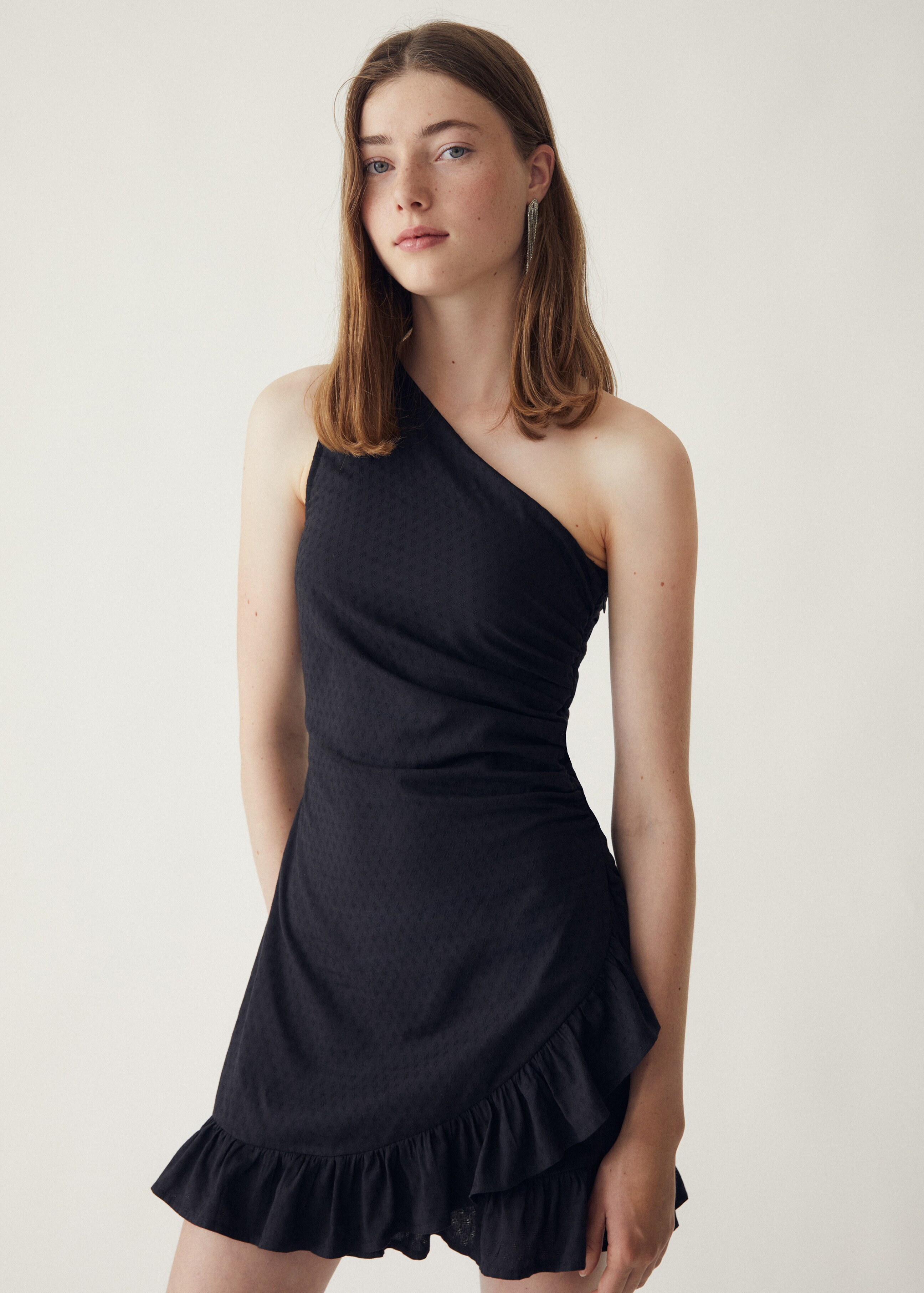 Asymmetric ruffled dress - Details of the article 5