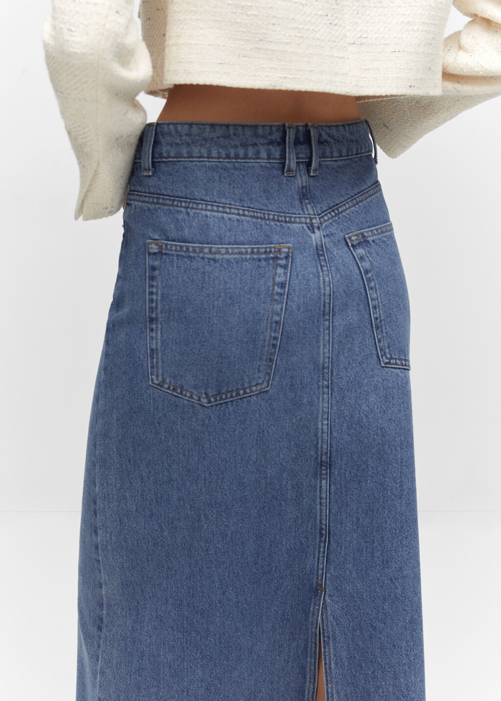 Long denim skirt - Details of the article 6