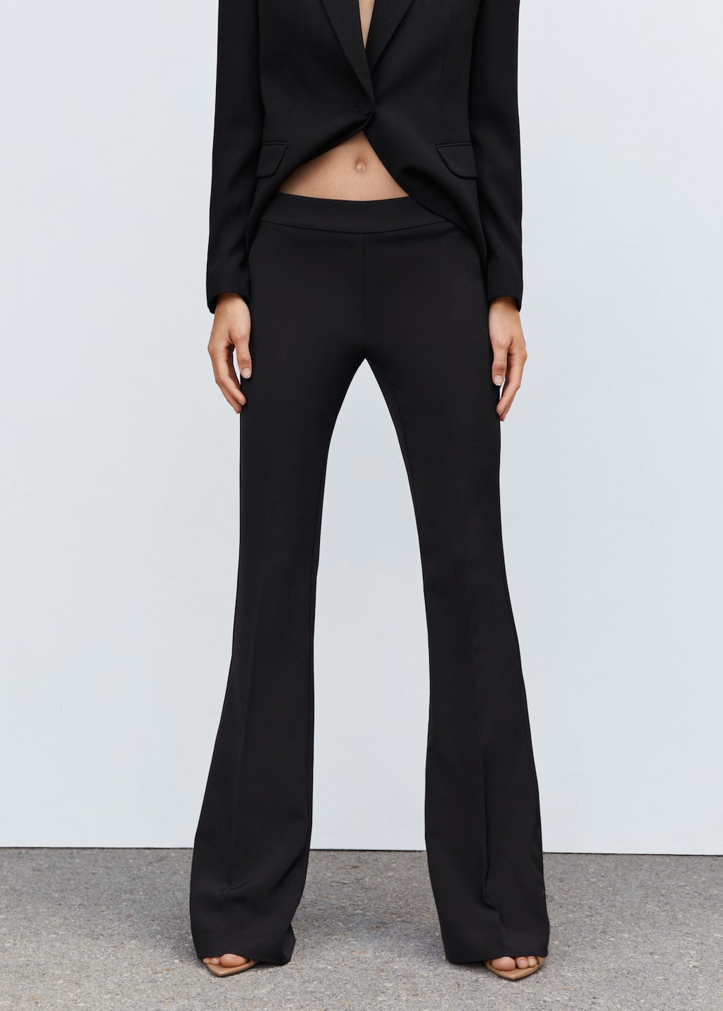 Suit flared trousers - Medium plane