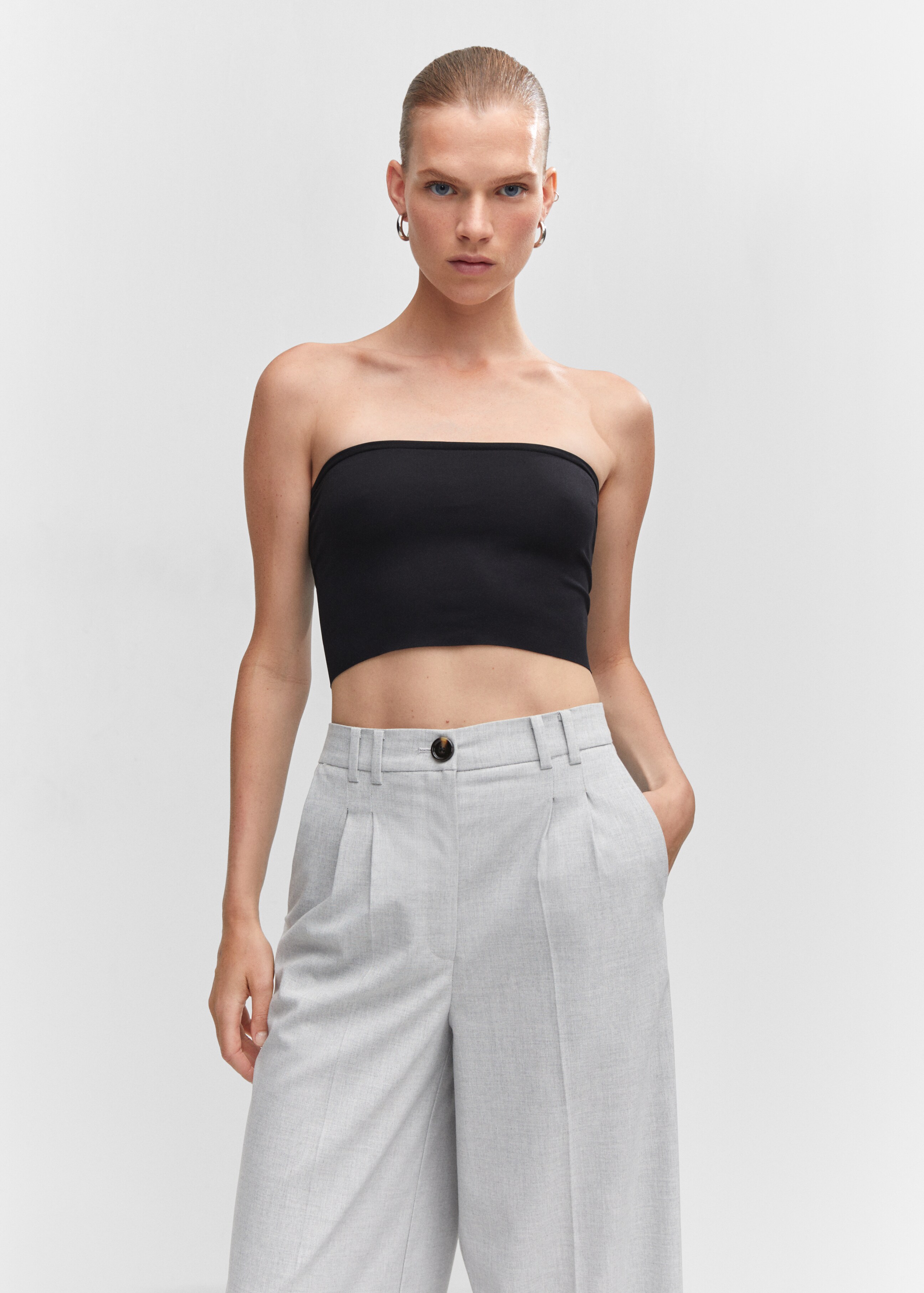 Pleated culottes trousers - Details of the article 1