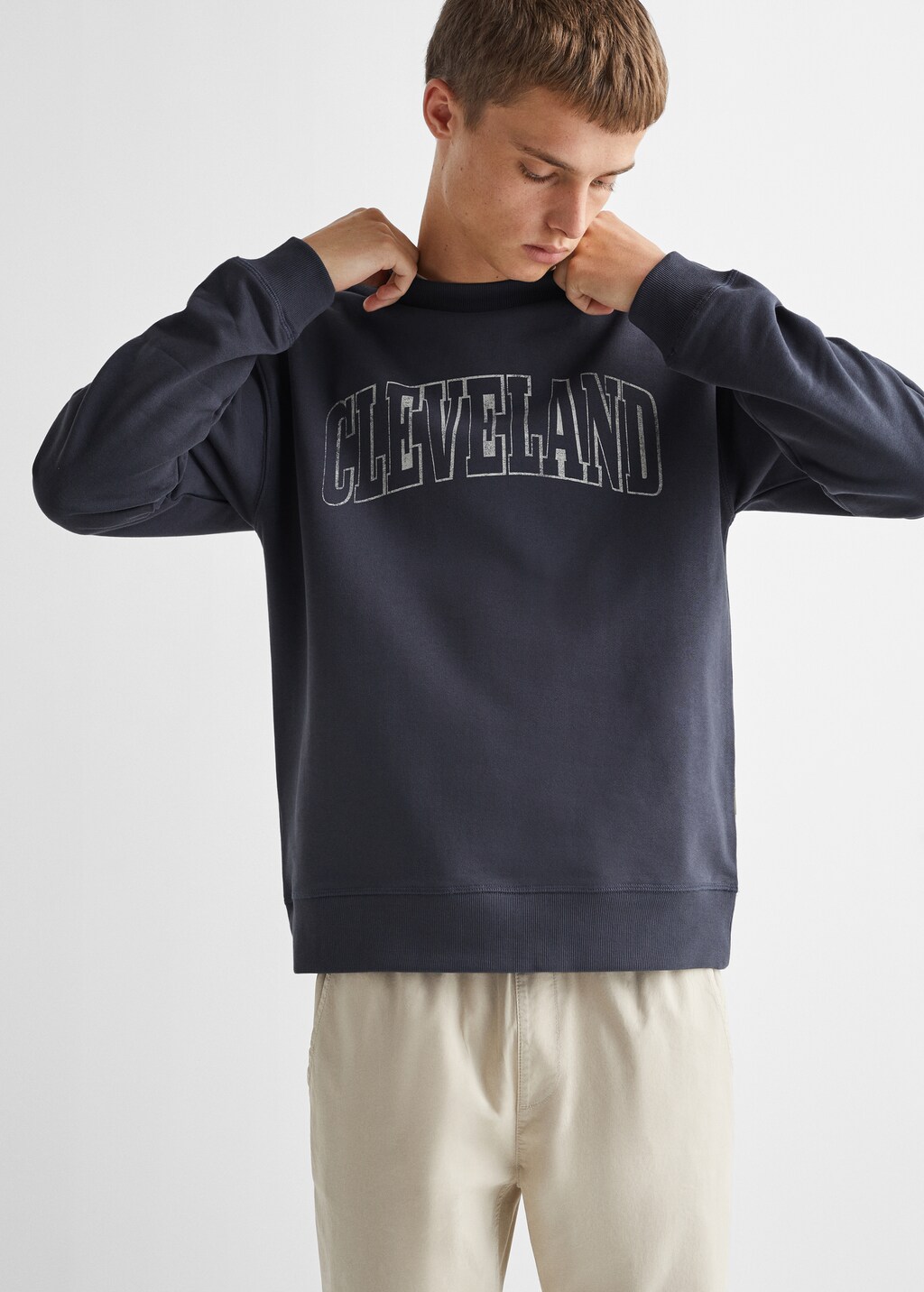 Printed cotton sweatshirt - Medium plane