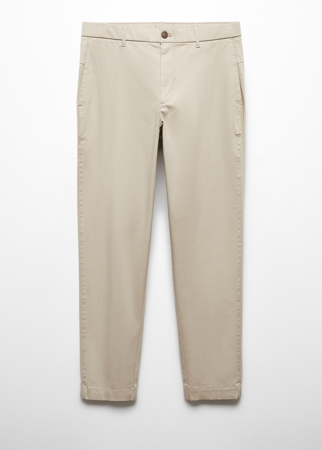 Slim-fit stretch cotton trousers - Article without model