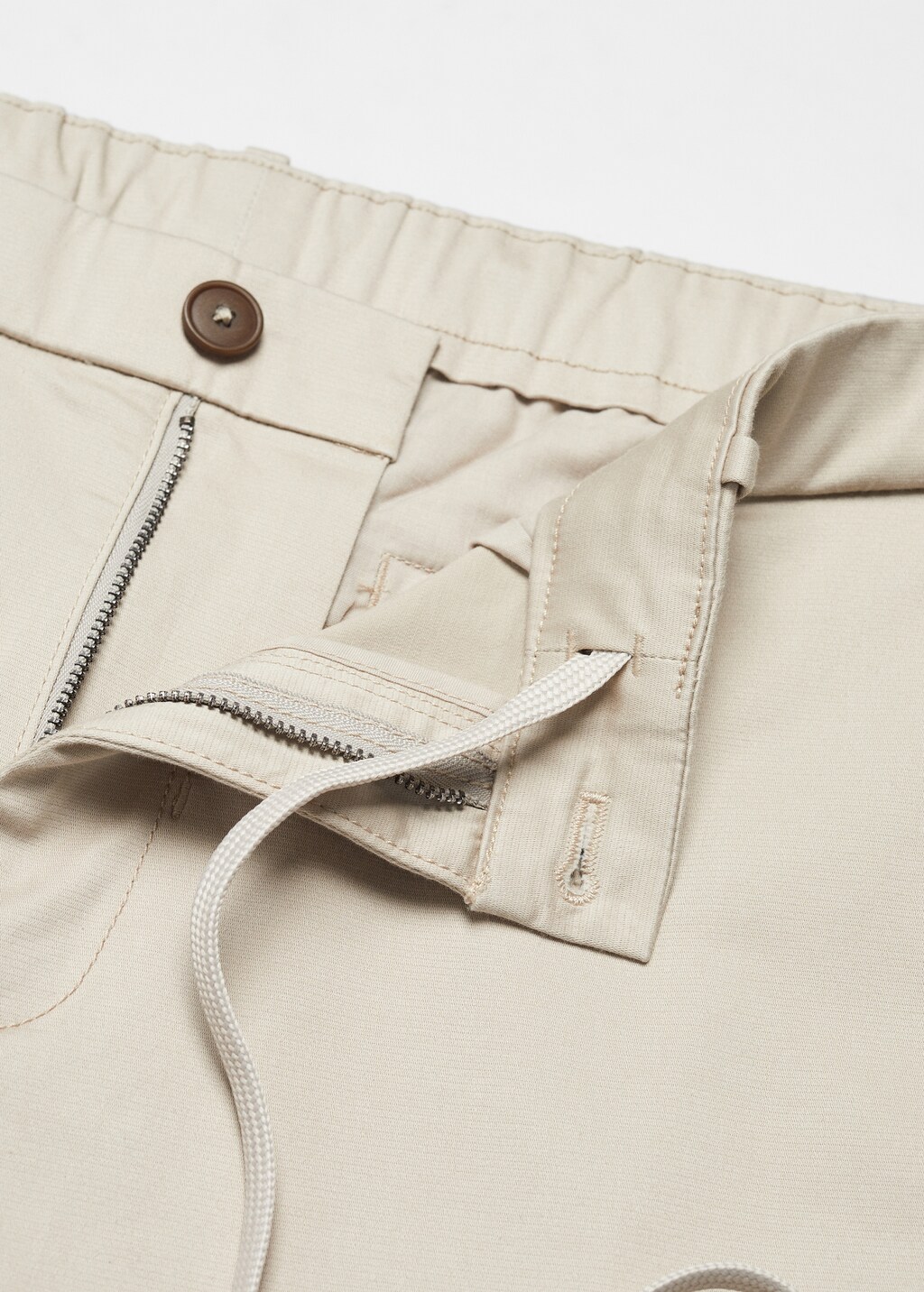 Slim-fit stretch cotton trousers - Details of the article 8