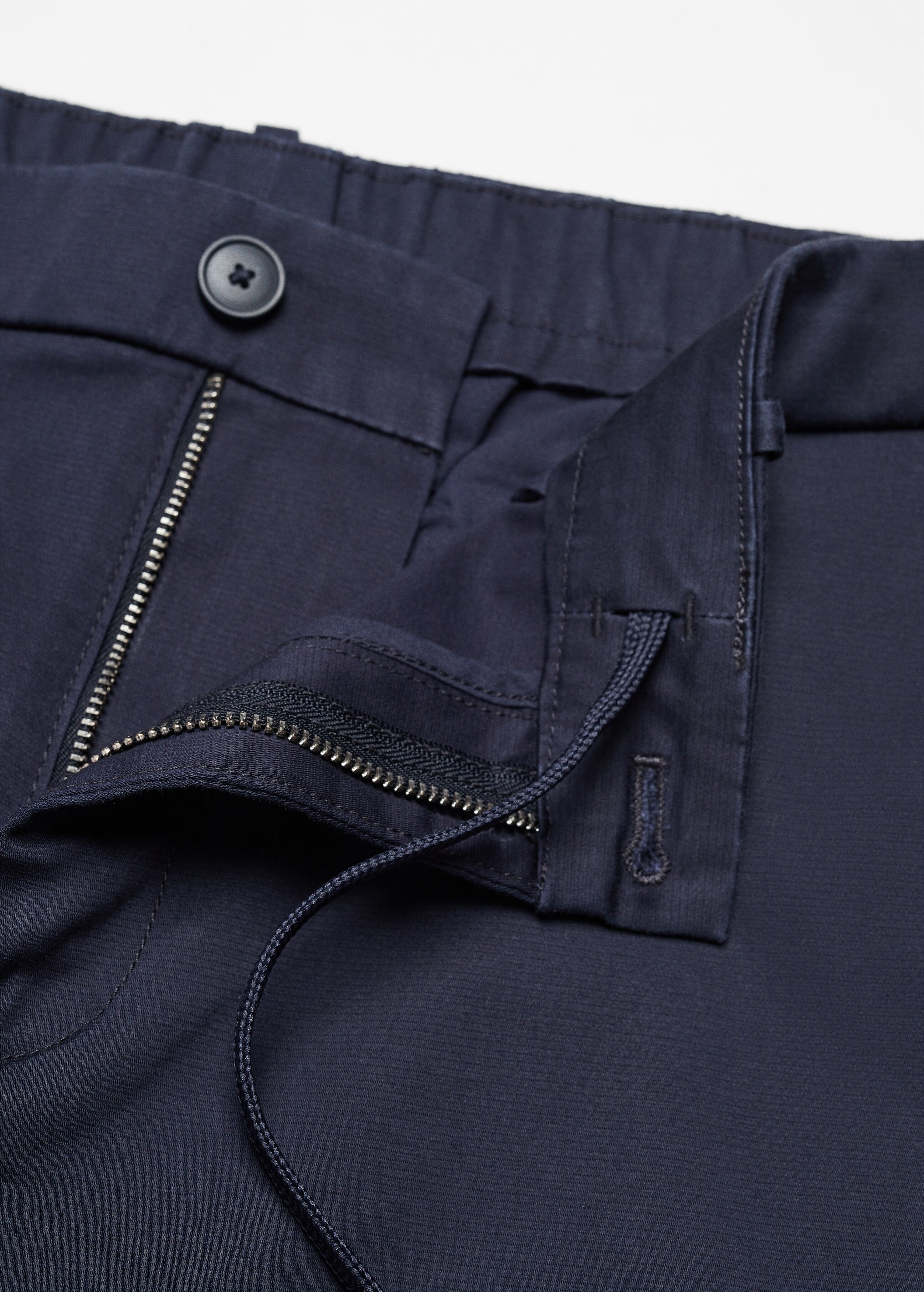 Slim-fit stretch cotton trousers - Details of the article 8