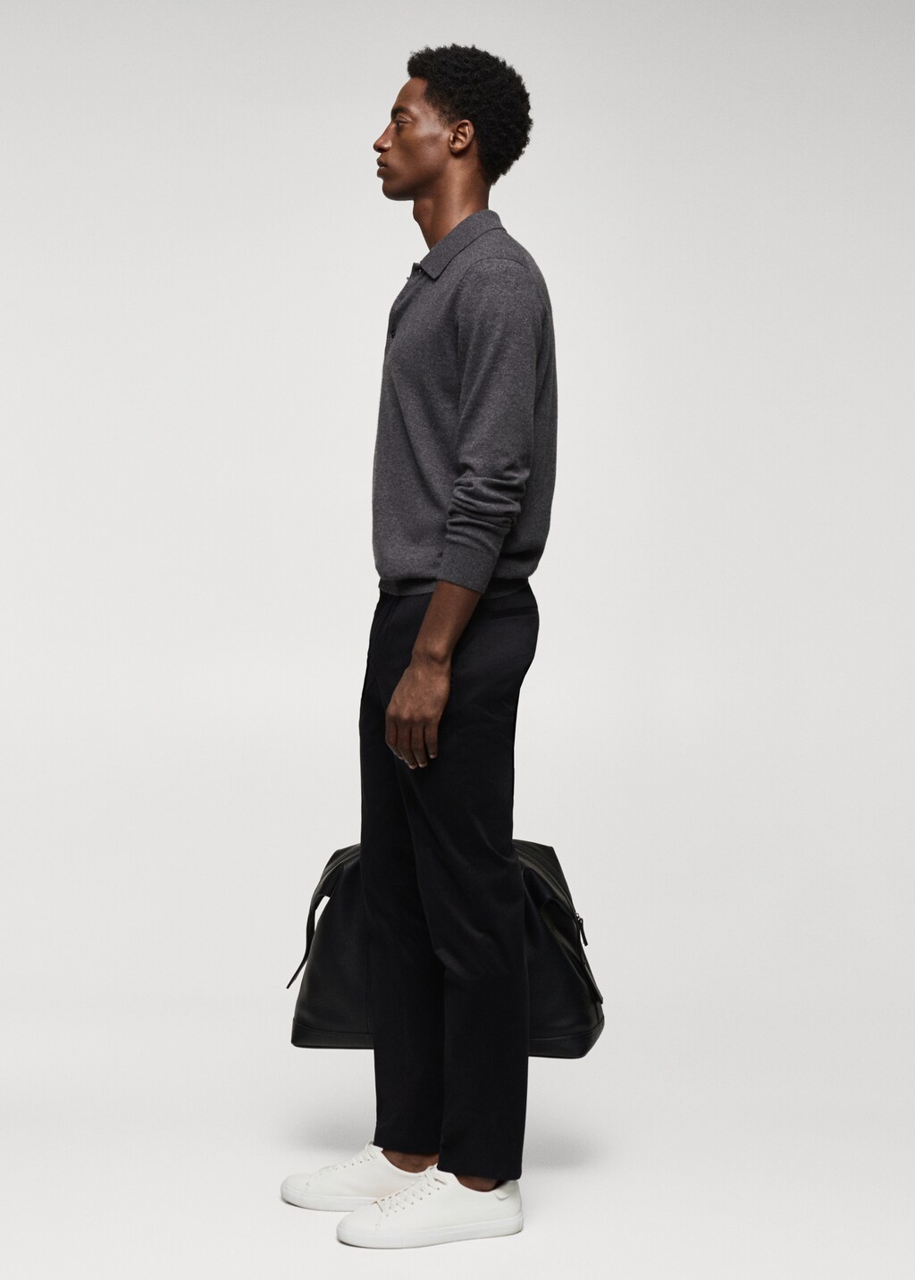 Slim-fit pleated cotton chinos - Details of the article 2