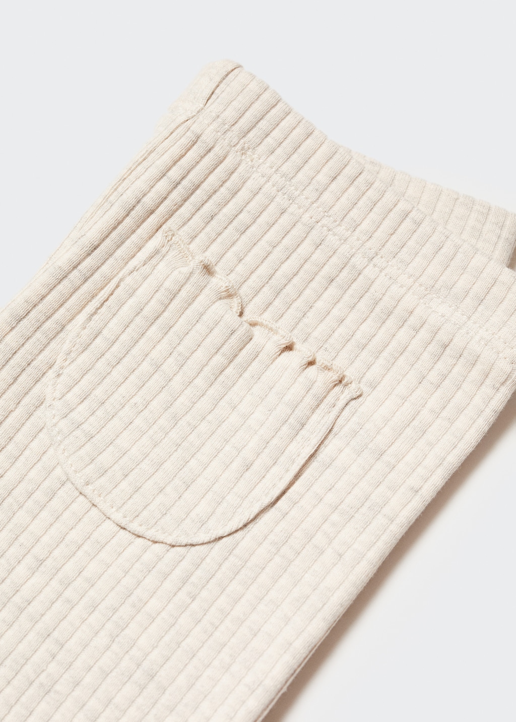 Cotton ribbed leggings - Details of the article 0