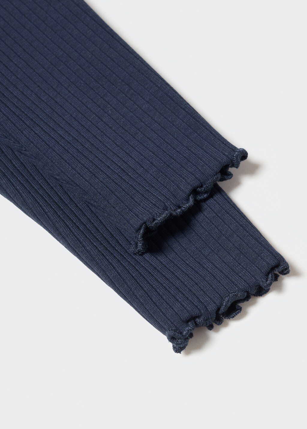 Cotton ribbed leggings - Details of the article 0