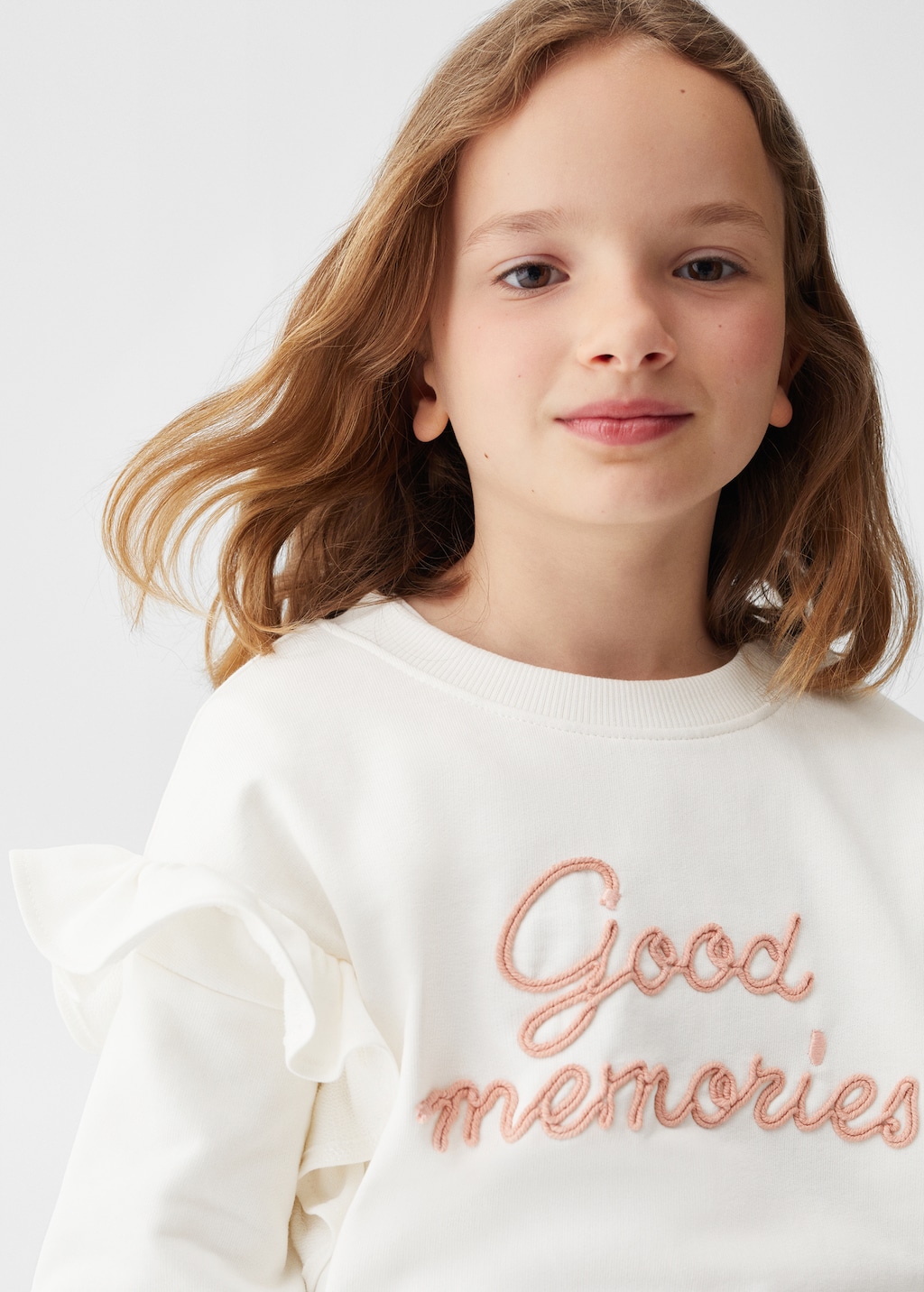 Ruffled message sweatshirt - Details of the article 1