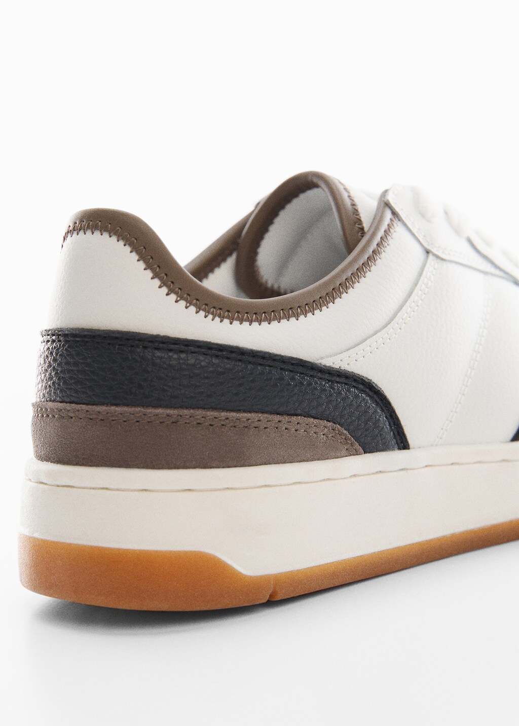 Combined leather trainers - Details of the article 1