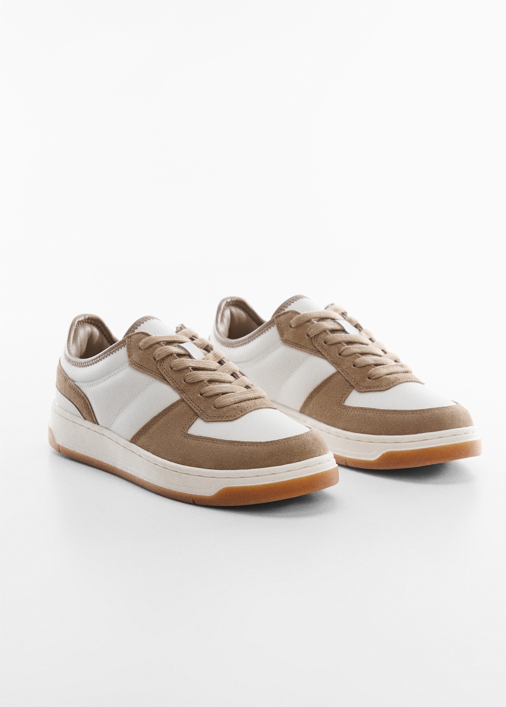 Combined leather trainers - Medium plane