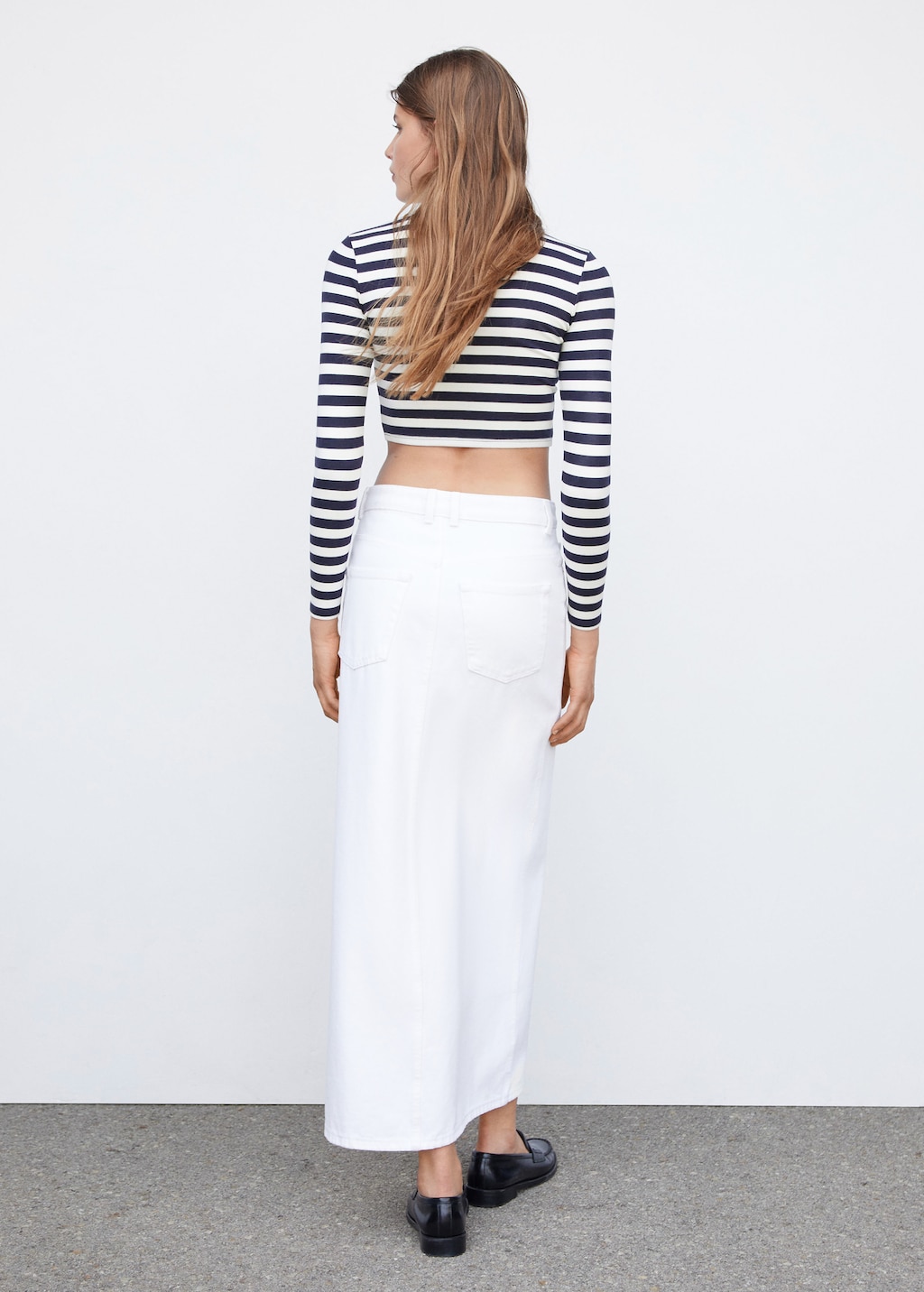 Striped crop T-shirt - Reverse of the article