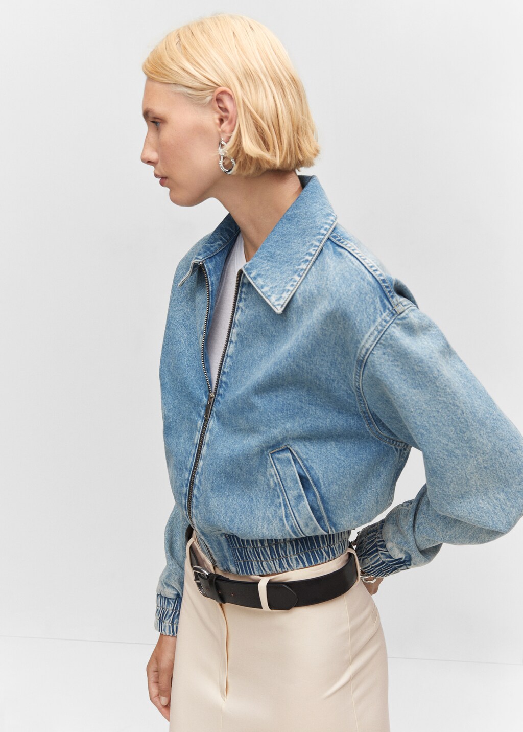 Denim bomber jacket - Details of the article 1