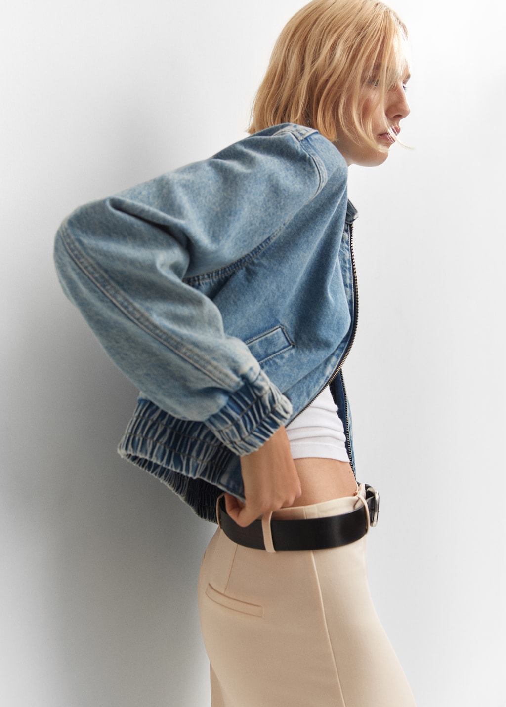 Denim bomber jacket - Details of the article 6