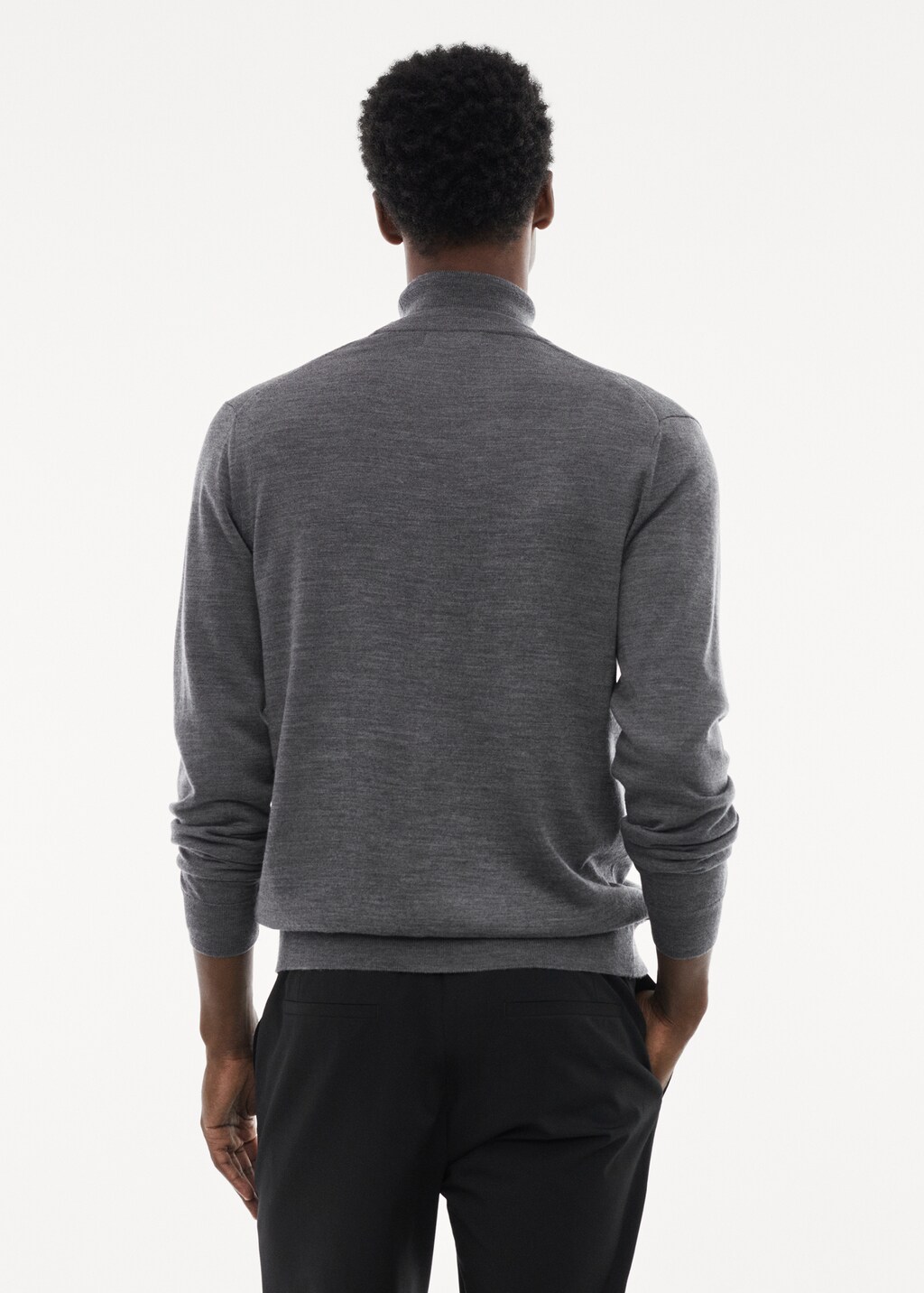 100% merino wool cardigan - Reverse of the article