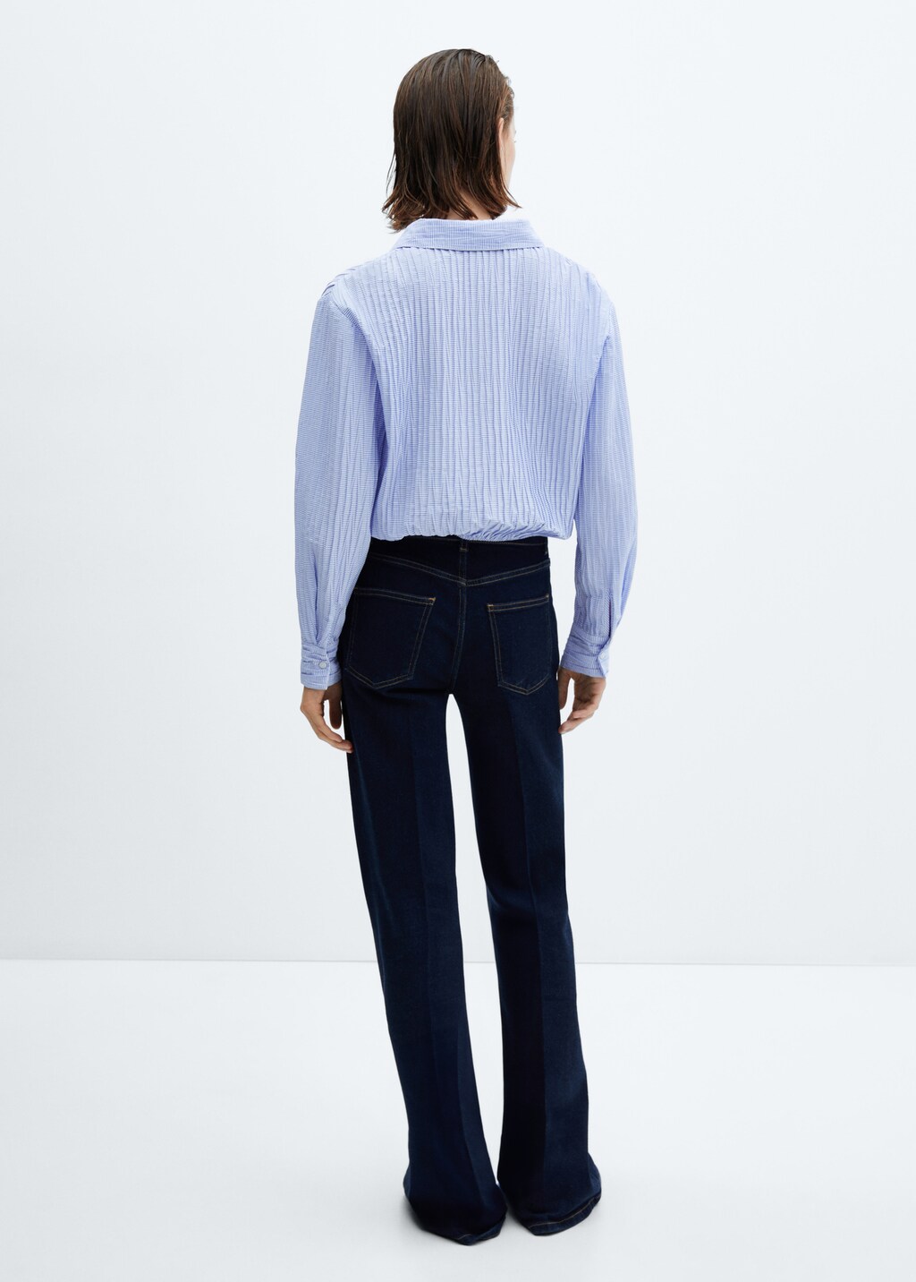 Striped textured shirt - Reverse of the article