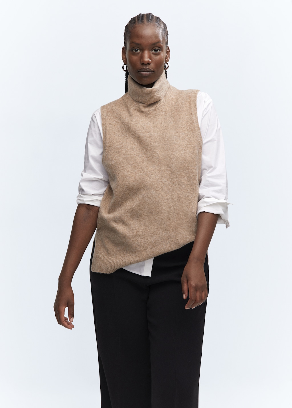 Turtleneck knitted gilet  - Details of the article 5