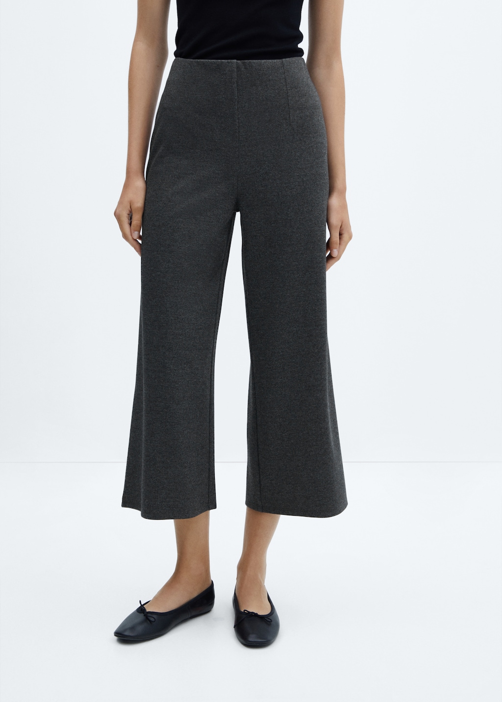 Knitted culotte trousers - Medium plane