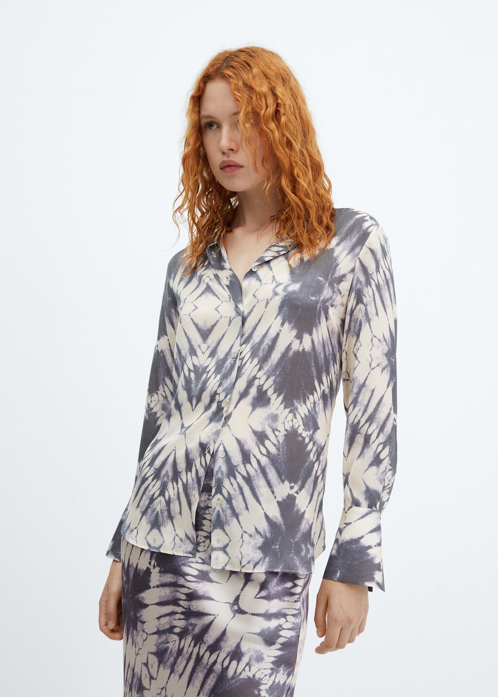 Satijnen tie-dye blouse - Middenvlak