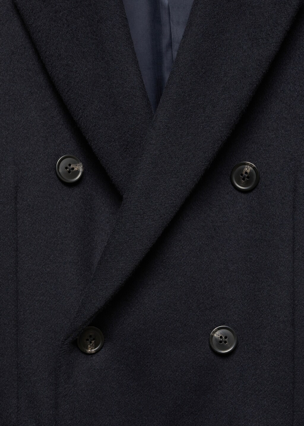 Recycled wool double-breasted coat - Details of the article 8