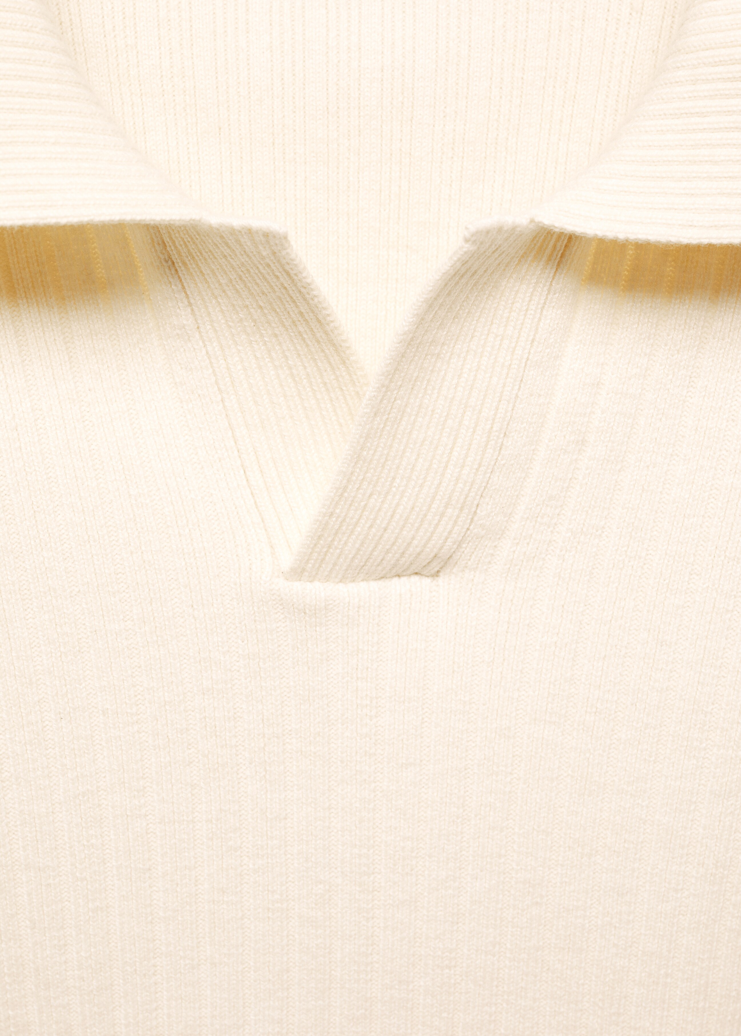 Fine rib-knit polo shirt - Details of the article 8