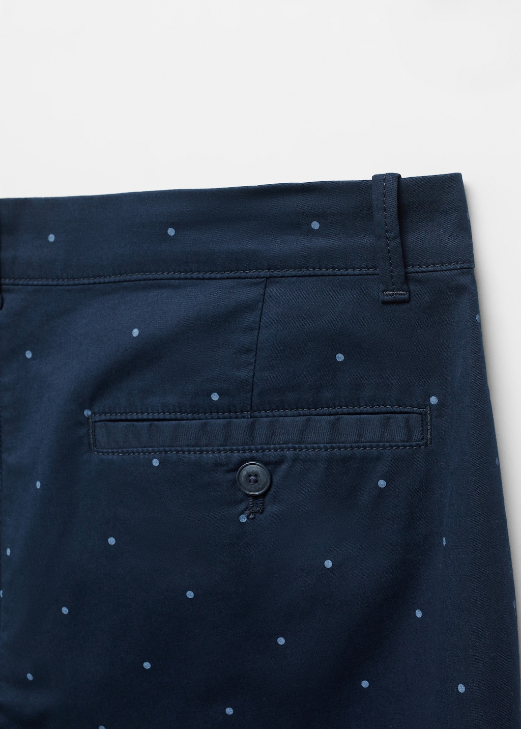 Slim-fit cotton micro-print bermuda shorts - Details of the article 8