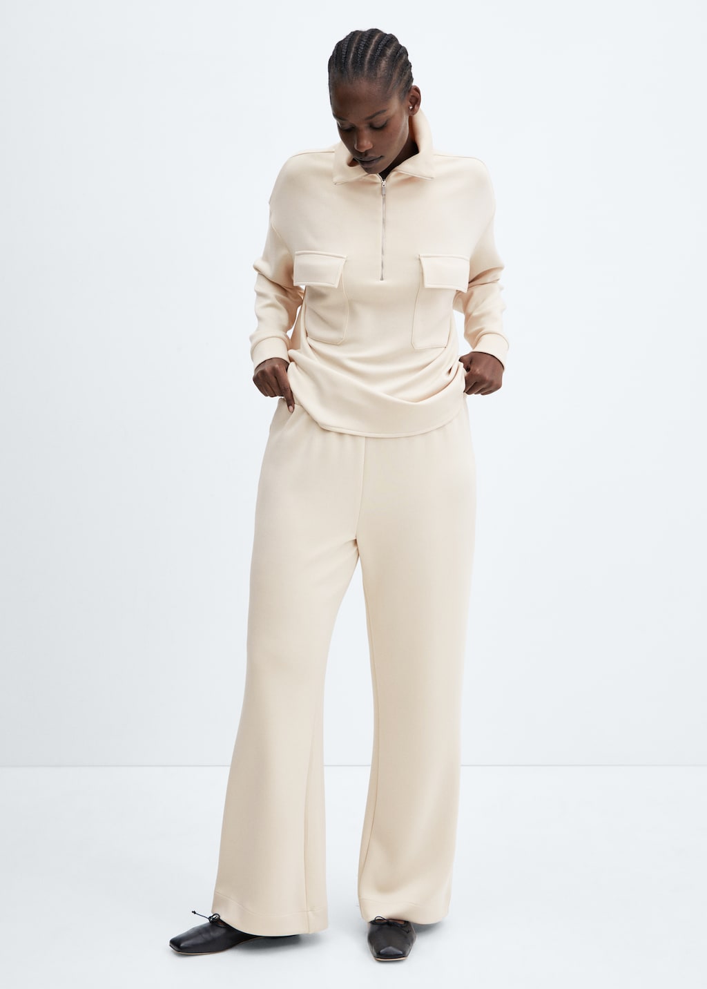 Wideleg trousers with elastic waist - Details of the article 3