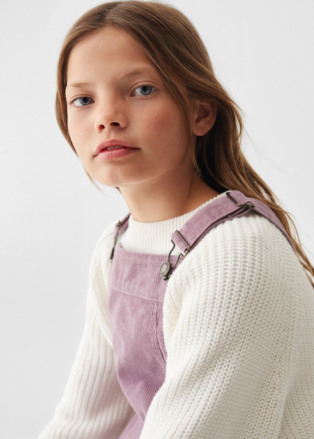 Corduroy pinafore dress - Details of the article 1