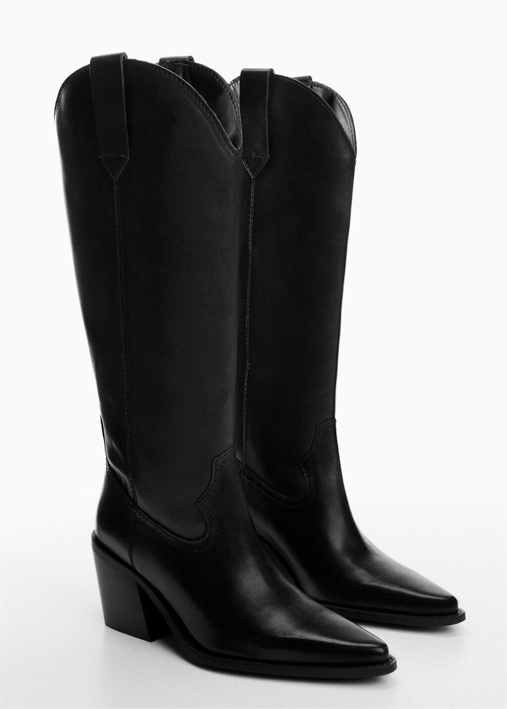 Bottes cowboy cuir - Plan moyen