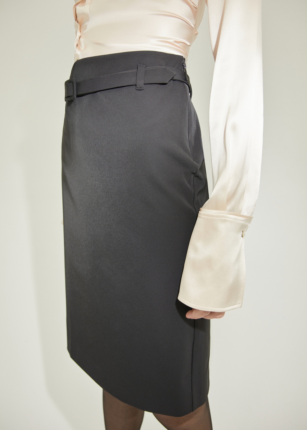 Pencil belt skirt - Medium plane