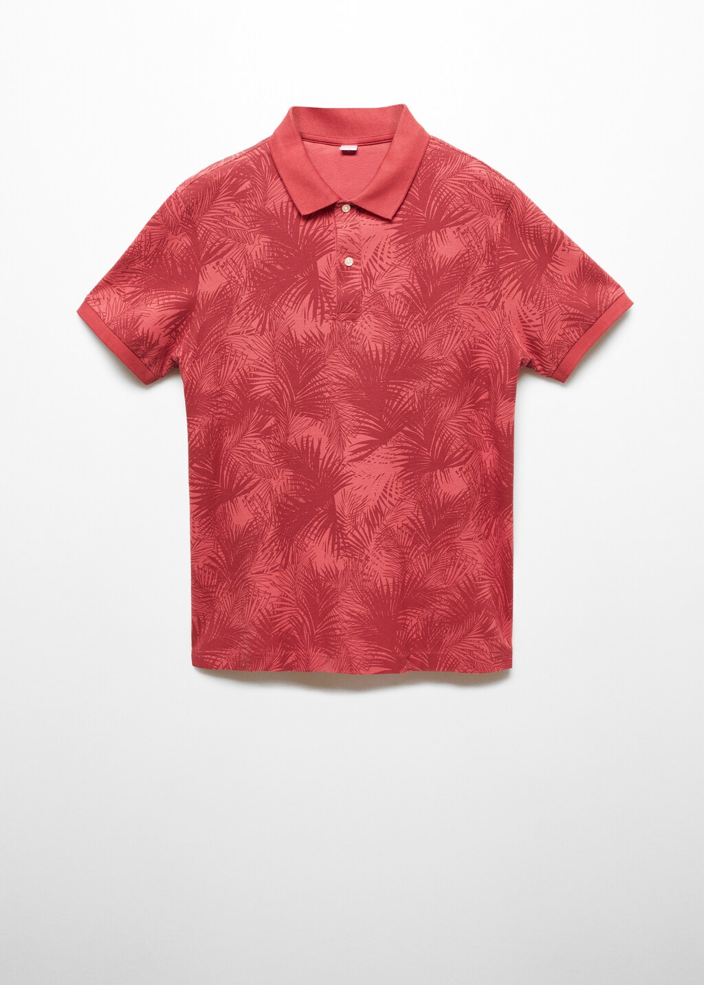 Palm print polo shirt - Article without model