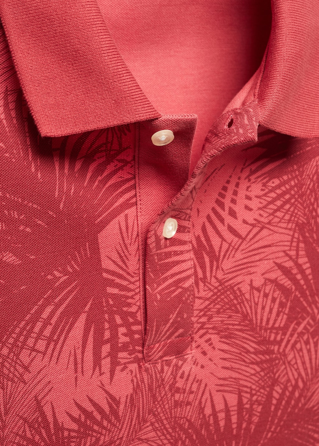 Palm print polo shirt - Details of the article 8