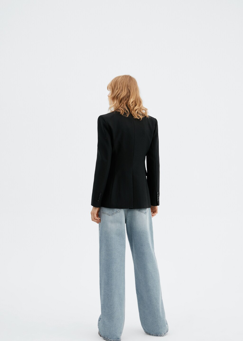 Wideleg mid-rise jeans - Reverse of the article