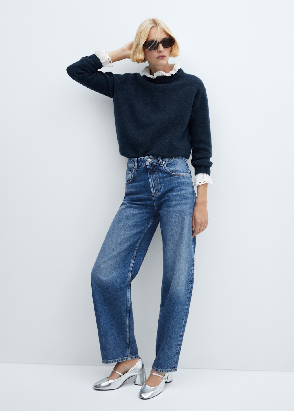 High-waist balloon jeans - Details of the article 2