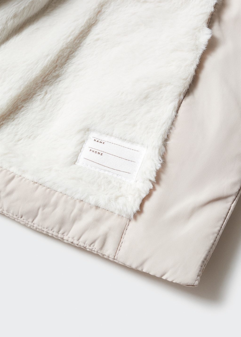 Fur-effect quilted coat - Details of the article 0