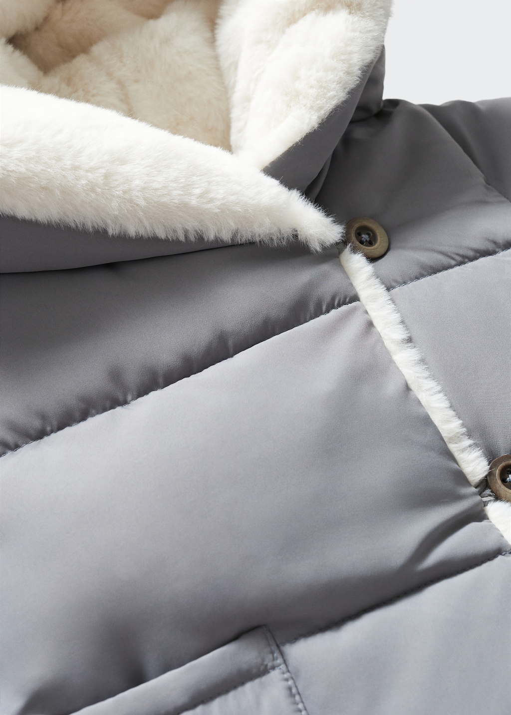 Padded anorak with shearling lining - Details of the article 8