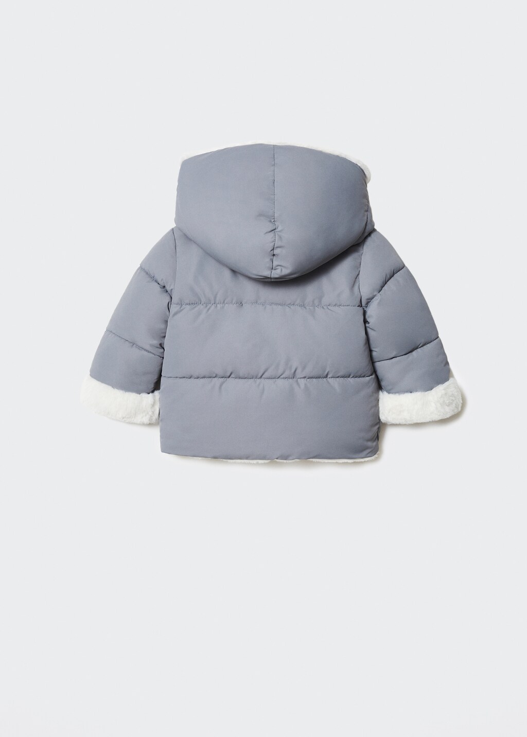 Padded anorak with shearling lining - Reverse of the article