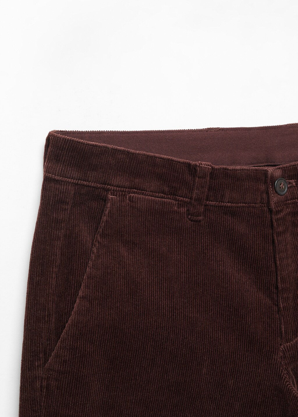 Corduroy slim-fit cropped trousers - Details of the article 8