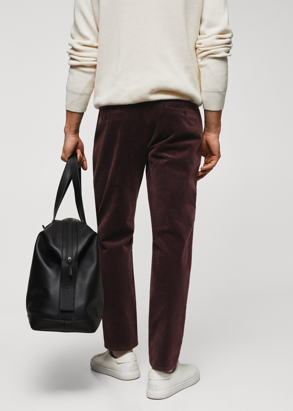 Corduroy slim-fit cropped trousers - Reverse of the article