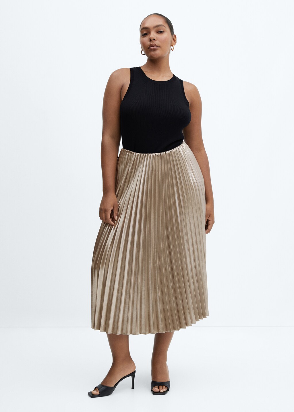 Metallic pleated skirt - Details of the article 3