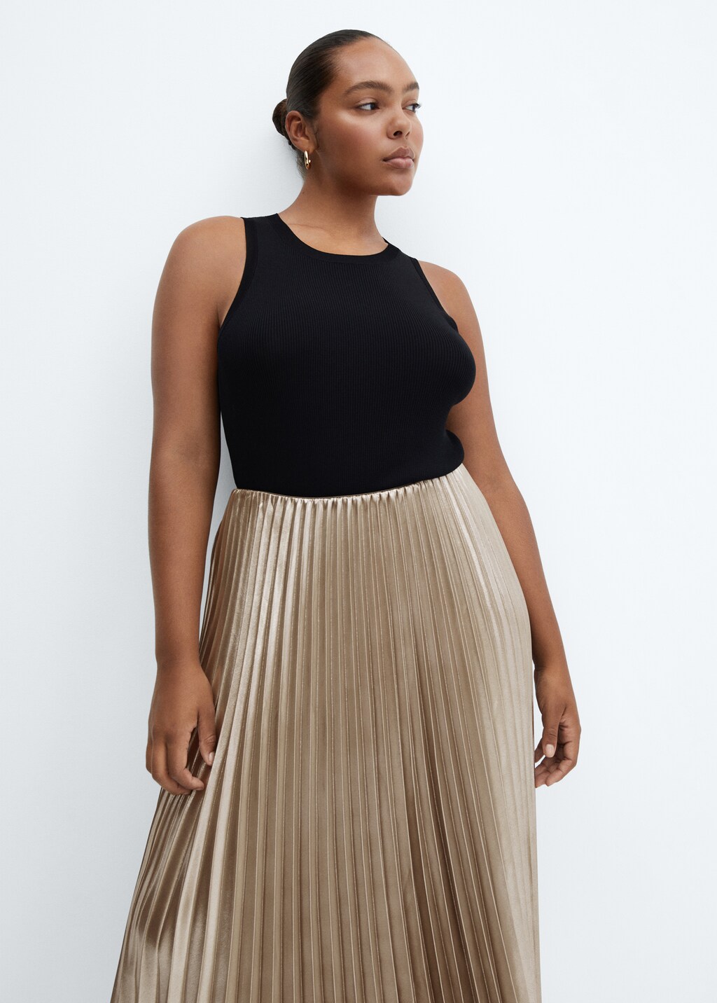 Metallic pleated skirt - Details of the article 5